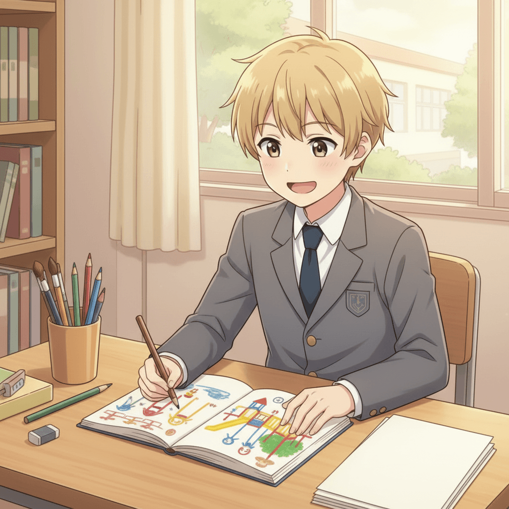 From that day on, Yan always remembered how important it is to be kind to others. He continued to help his friends and make them smile every single day.