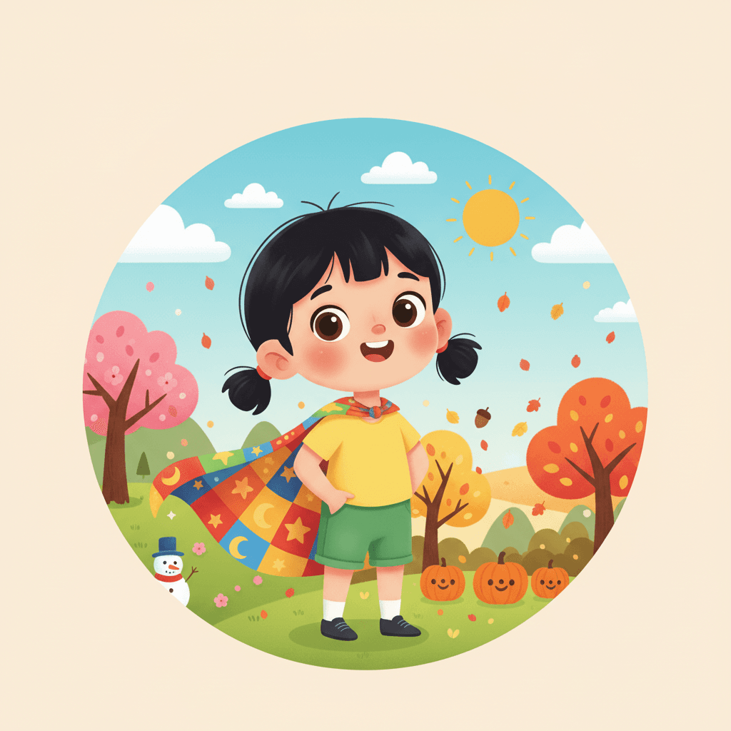 Hi! I'm Lou, and I love exploring the world around me. Today, I'm going to learn all about the seasons! Every season is special and magical in its own way.