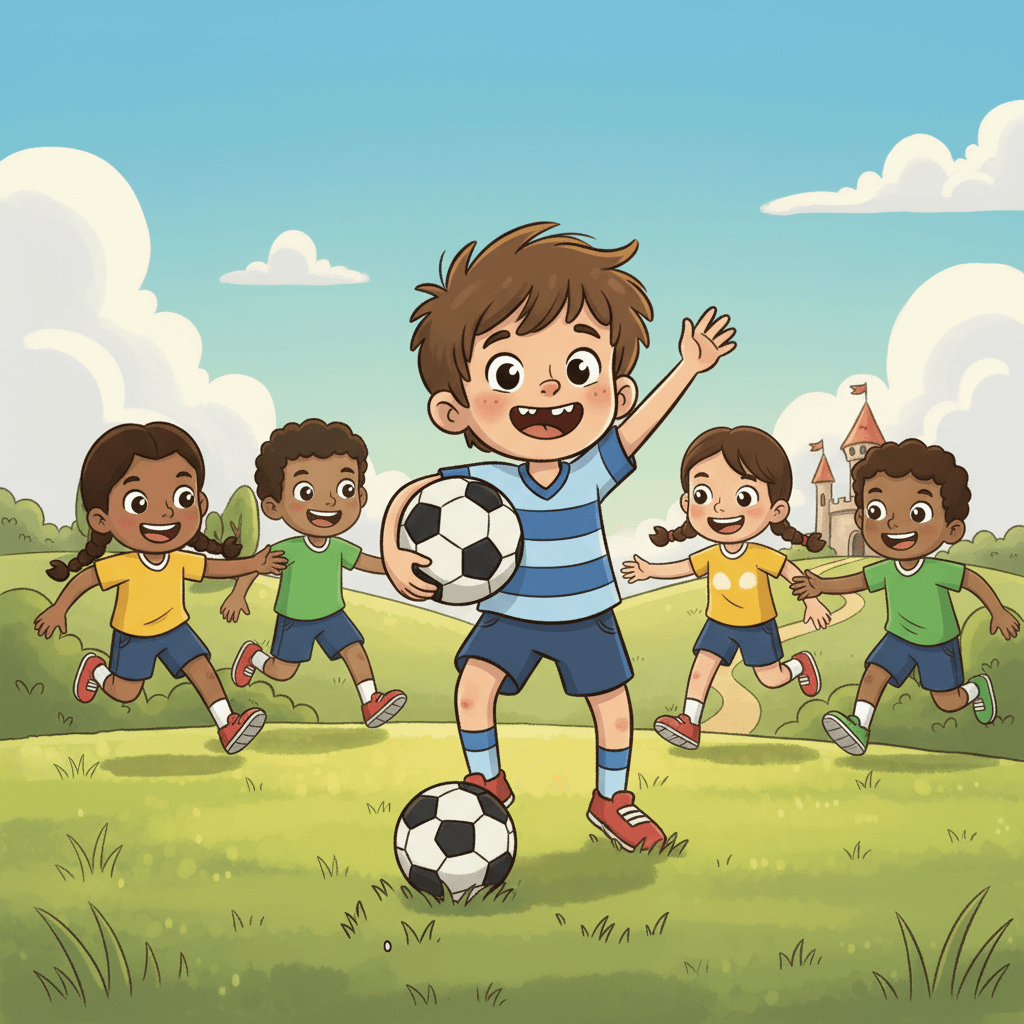 From then on, Toto played football with his friends whenever he could. He loved the game and was getting better and better at it.