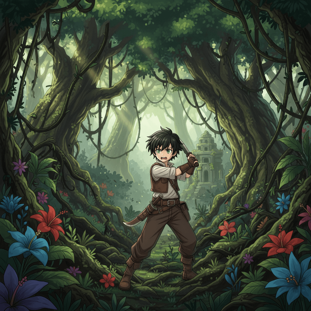 The trek through the dense jungle was arduous, with George constantly battling the relentless heat, humidity, and the occasional pesky insect. But his determination never wavered, fueled by the prospect of uncovering the ruby and proving his worth as an adventurer.