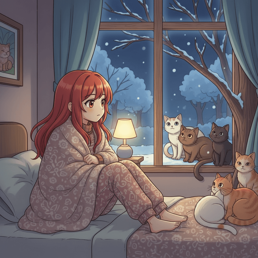 Salma was a 13-year-old girl with a big heart. Every night, she would look out her window and see the stray cats in her neighborhood shivering in the cold. She wished she could do something to help them.