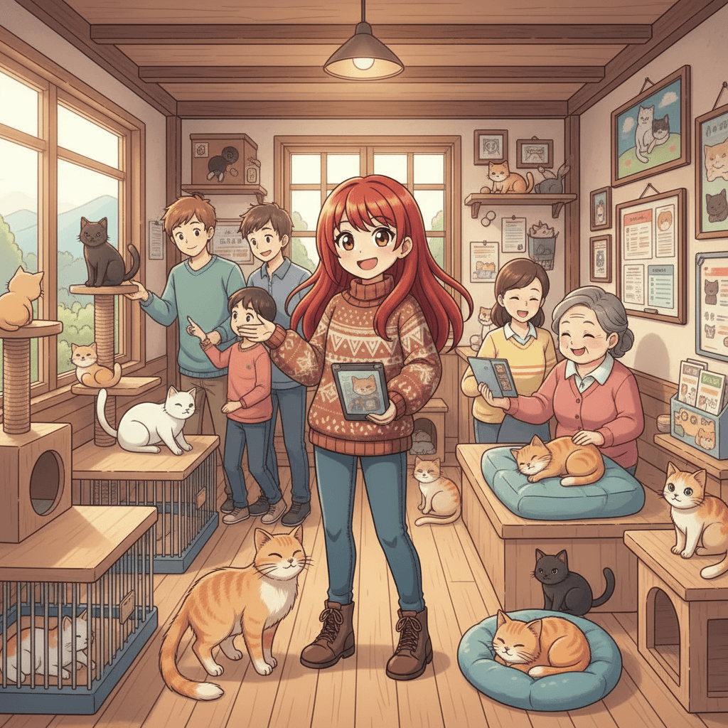 As word spread about Salma's wonderful cat shelter, people in the community started to visit, looking to adopt the stray cats. Salma was thrilled to match each cat with a loving family who would give them a forever home.