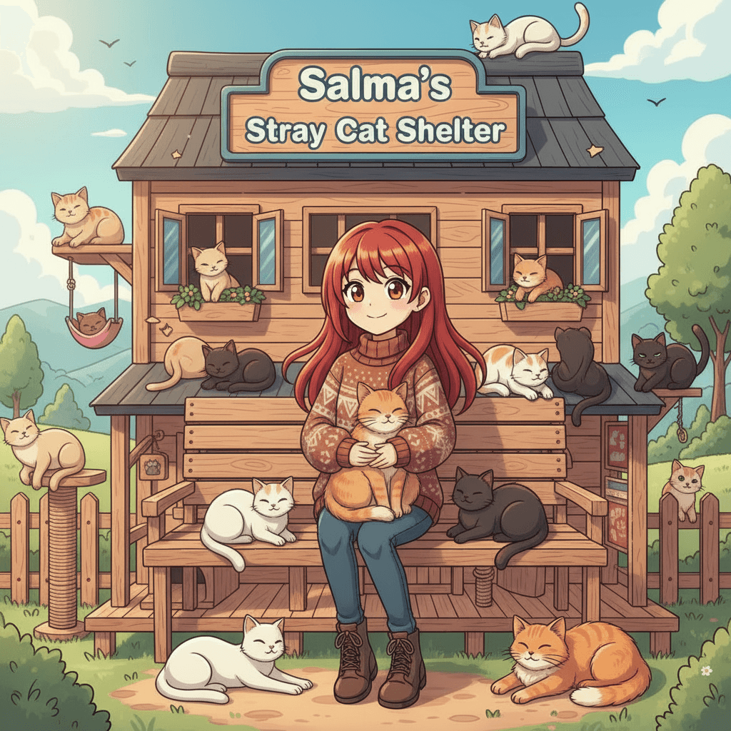 Every day, Salma felt fulfilled knowing that she was making a difference in the lives of these stray cats. She had found her true calling, and she was more determined than ever to continue her mission of providing a safe haven for animals in need.