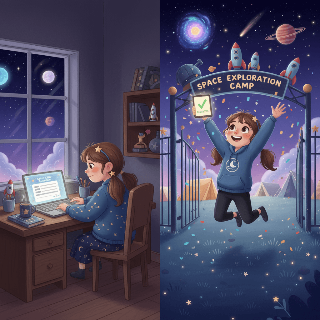 With her parents' support, Lucie applied to a prestigious space camp program. To her delight, she was accepted and spent an incredible week learning about the ins and outs of being an astronaut.