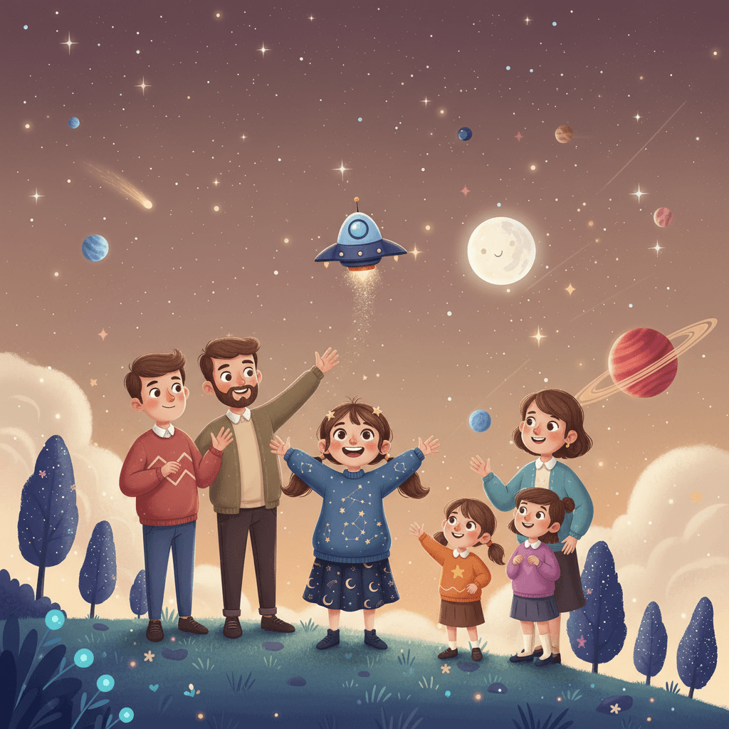 After her mission was complete, Lucie returned to Earth, where she was greeted by her family and friends. They were all so proud of her and the incredible accomplishment she had achieved.