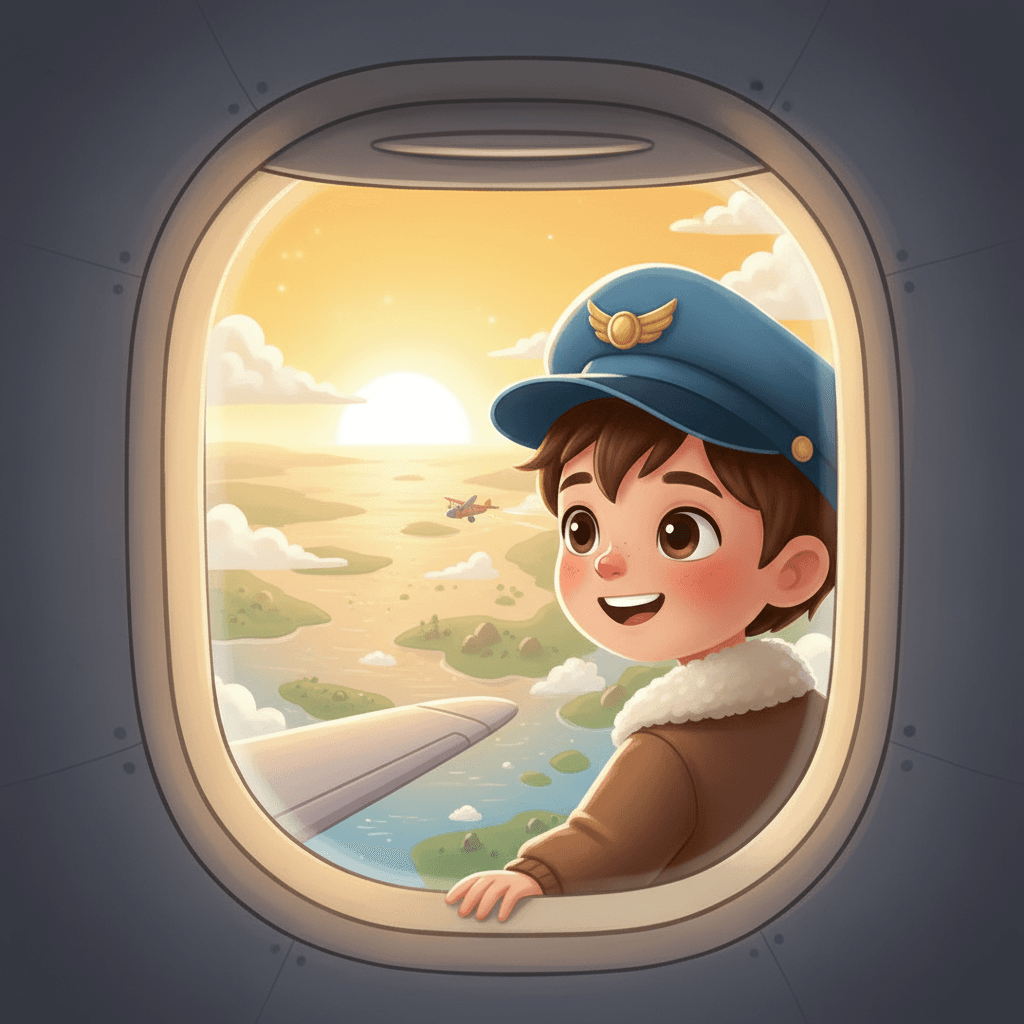 As their trip came to an end, Théo knew he wanted to be a pilot more than ever. He had learned so much about flying, different countries, and following his dreams. His adventure was just beginning!