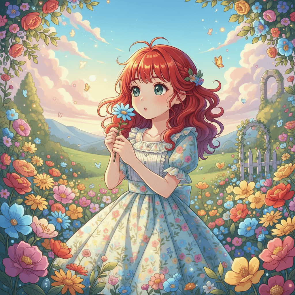 Capucine loved flowers more than anything in the world. Every day, she would look at the colorful blooms in her garden. She dreamed of becoming a wonderful flowerist one day.