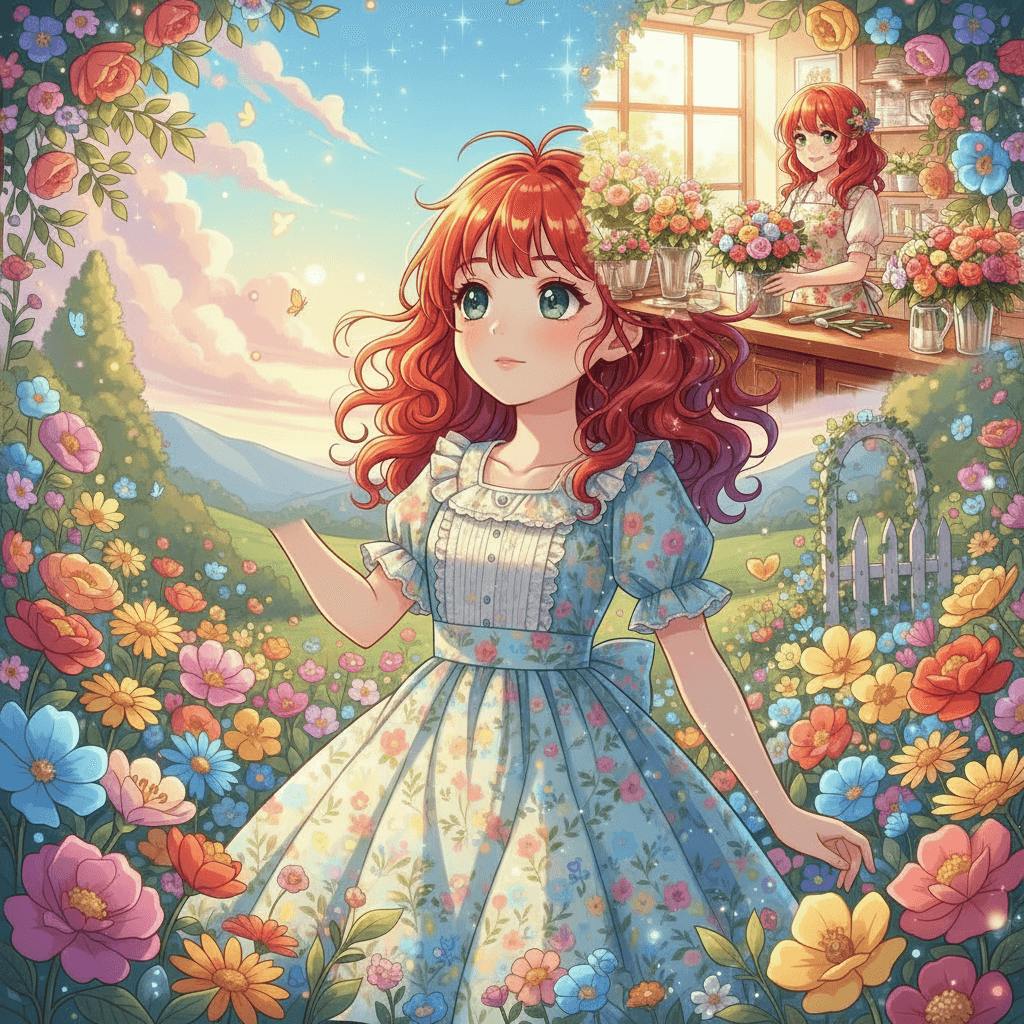 Capucine's dream of becoming a florist grew stronger every day. She knew that with love, patience, and hard work, she could make her dream come true.