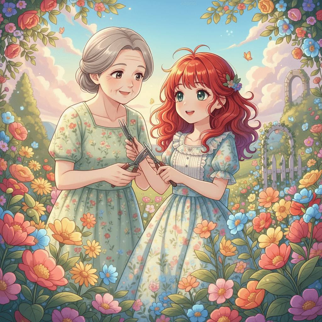 Her grandmother had the most beautiful garden in the neighborhood. Capucine would spend hours watching her carefully trim and care for each flower. She learned that every flower needed special attention and love.