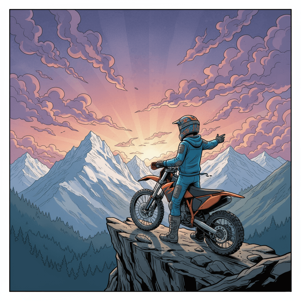 After a long and exhilarating ride, Mr. Giroud reached the top of a towering mountain peak. He dismounted his bike and stood in awe, taking in the breathtaking panorama of the Swiss Alps all around him. The sense of accomplishment filled him with pride.