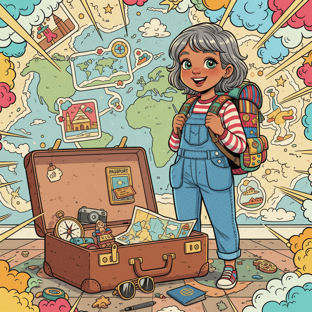 Hi! I'm Aurora, and today I'm going on the most amazing adventure ever! I'm going to explore the Seven Wonders of the World! Can you help me pack my special explorer backpack?