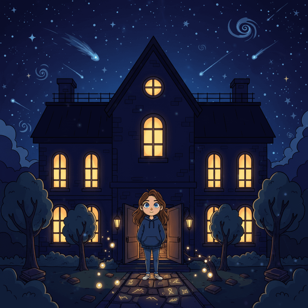 Julie loved visiting the town library, especially on full moon nights. There was something magical about the way the books seemed to come alive under the moonlight.