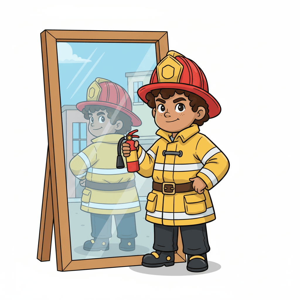 Maceo's parents could see how passionate he was about becoming a firefighter. They encouraged his dreams and even helped him make a firefighter's uniform out of old clothes and cardboard.