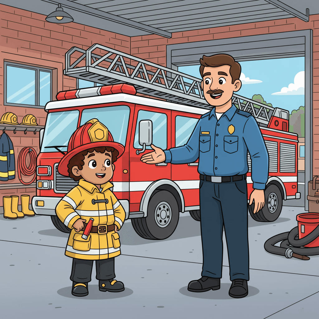 One day, Maceo's class took a field trip to the local fire station. As they toured the building, Maceo was in awe of all the equipment and the brave firefighters who used it to keep the community safe.