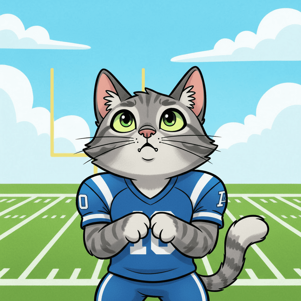 my grey tabby cat Ayla learns to play football