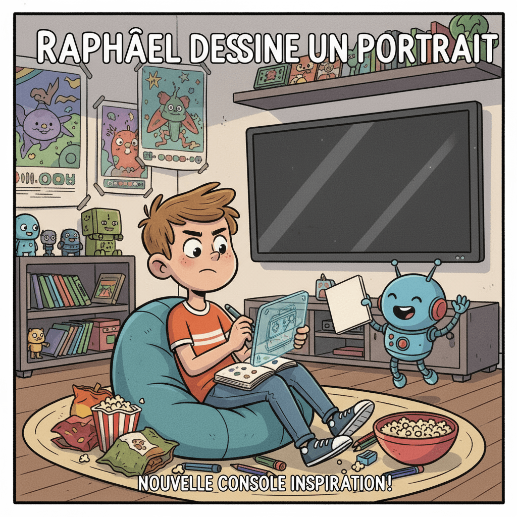 Raphaël a reçu à Noël une nouvelle console de jeu