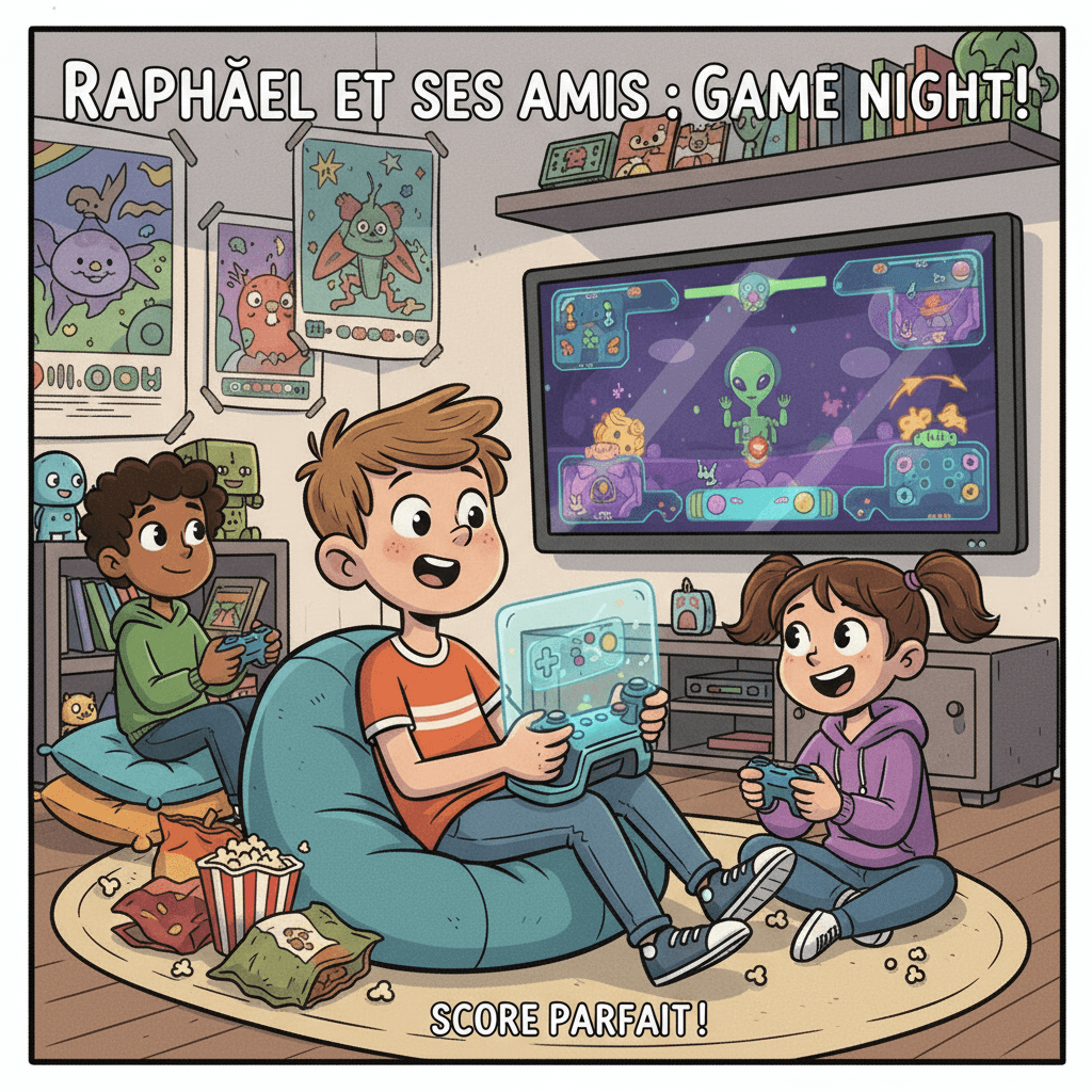 Raphaël a reçu à Noël une nouvelle console de jeu