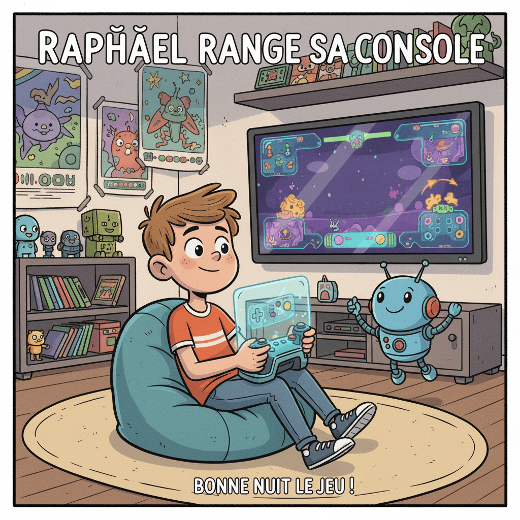 Raphaël a reçu à Noël une nouvelle console de jeu
