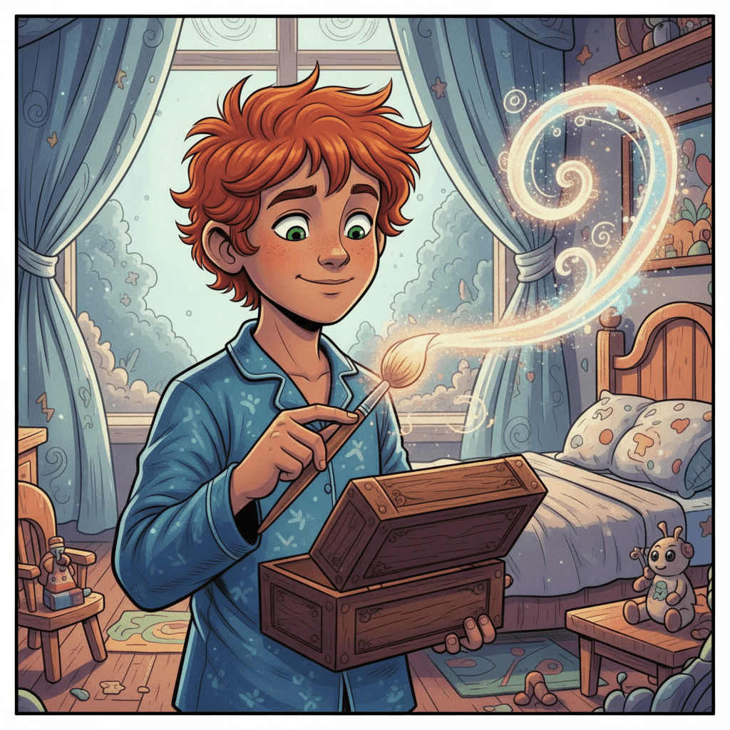 Leo kept his magical paintbrush a secret, knowing that some magical things are best kept special. He continued to draw and create, bringing little moments of wonder into the world.