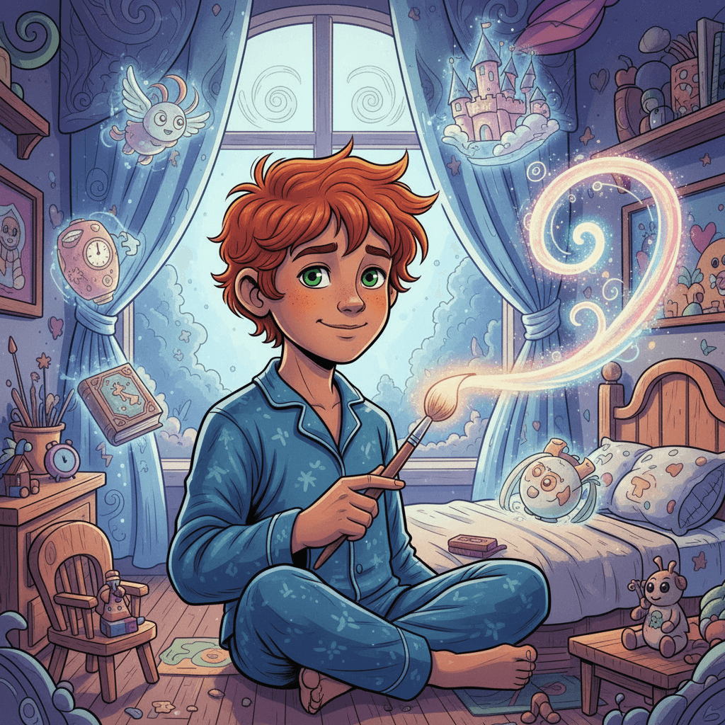As night fell, Leo realized that his magical paintbrush worked best when he used it with kindness and imagination. He understood that true magic comes from helping others and spreading happiness.