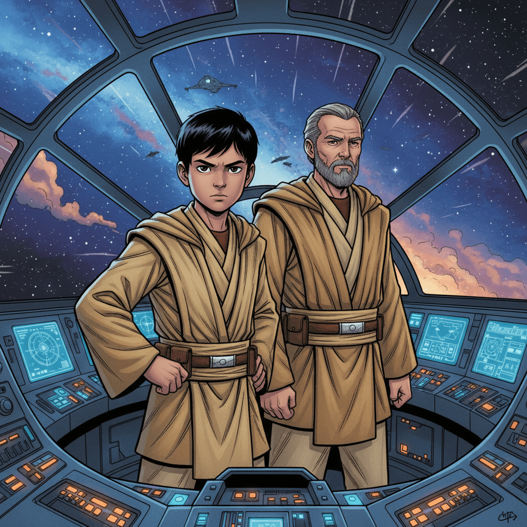 As Raphaël's training progressed, he and Master Adam continued to embark on new missions, facing ever-greater challenges and threats to the peace and stability of the galaxy. Raphaël knew that the path of the Jedi was not an easy one, but he was more determined than ever to prove himself worthy of the title.