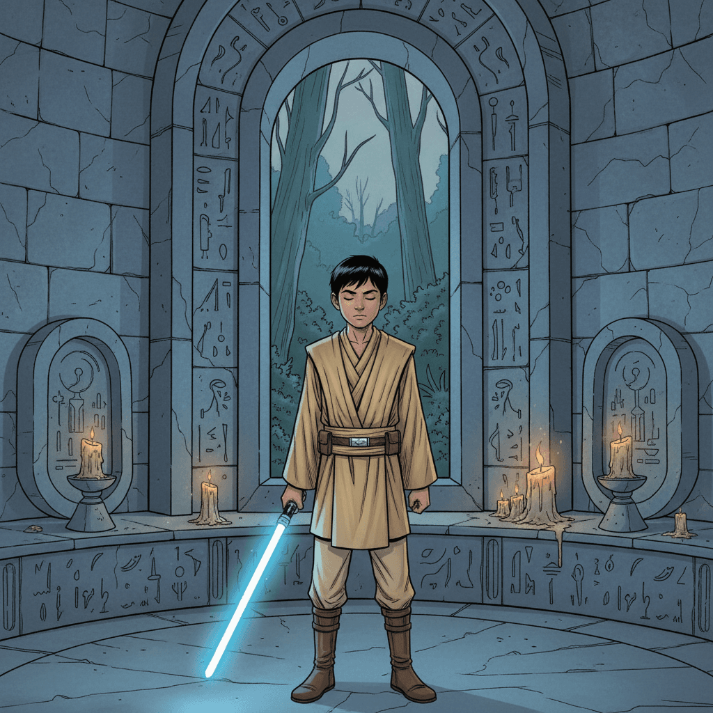 In the days that followed, Raphaël spent countless hours in meditation, deepening his connection to the Force and honing his inner discipline. He knew that becoming a Jedi was not just about mastering the physical skills of combat, but also about developing a strong and balanced mind and spirit.